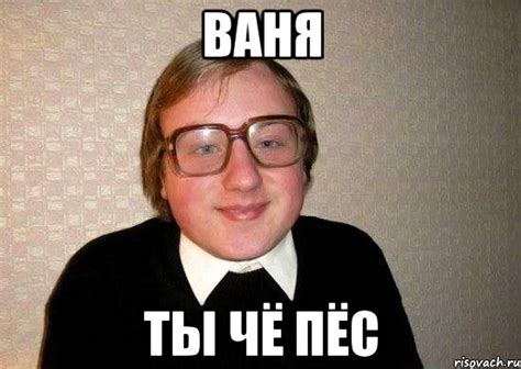 ваня ты чё пёс, Мем Ботан - Рисовач .Ру