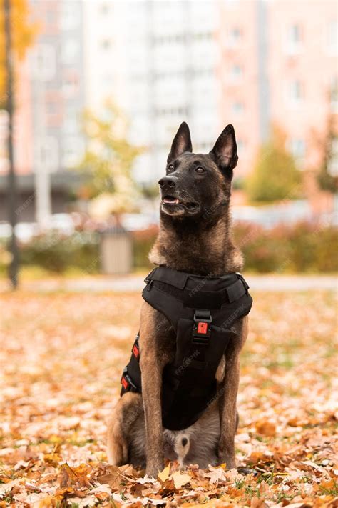 Premium Photo | Dog armor. dog in a bulletproof vest. belgian shepherd
