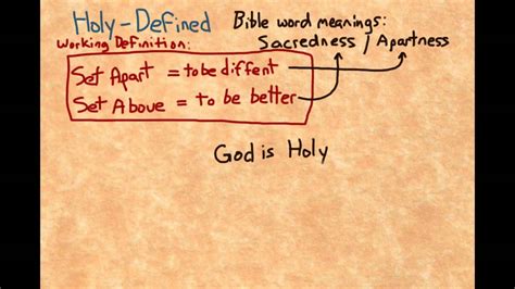 "Holy" Defined - YouTube