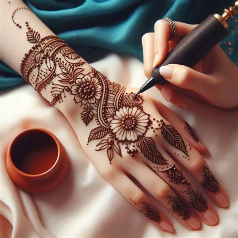 Simple stylish back hand mehndi designs - mehndidesign