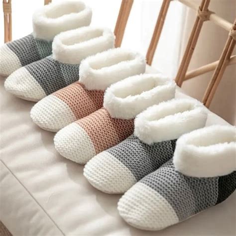 Knitted Slippers - Etsy