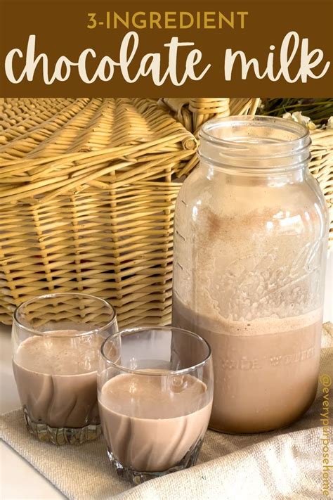 Homemade chocolate milk 3 ingredients – Artofit