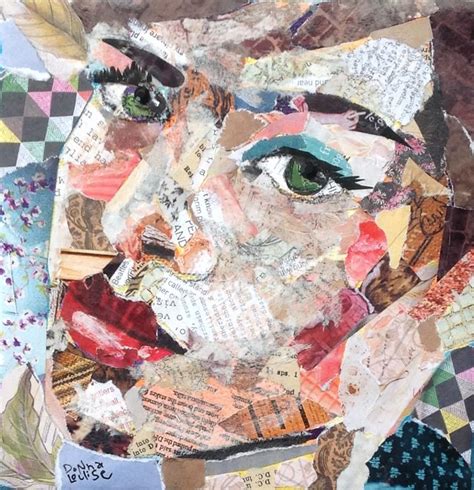 Torn paper collage portrait | Collage portrait, Collage art projects ...