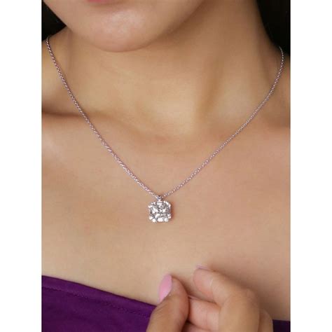 ornate jewels  sterling silver princess cut  carat american