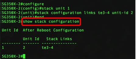 configure stack settings   switch   cli cisco