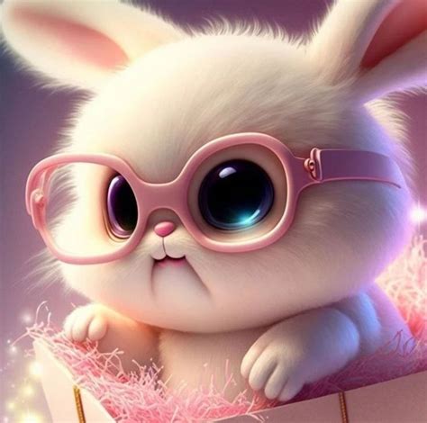 Cute fluffy bunny 💗 | Cute animal illustration, Cute bunny cartoon ...