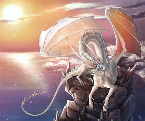 Comission. White Dragon by BlackLawliet on DeviantArt