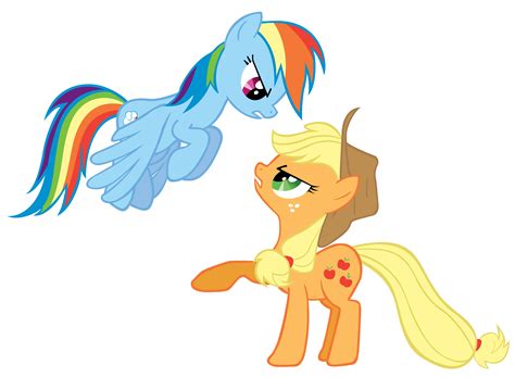 Applejack and Rainbow Dash by Are-you-jealous on DeviantArt