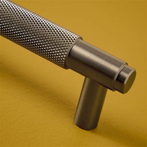 Knurled 160mm Handle Gunmetal | Scudo Bathrooms