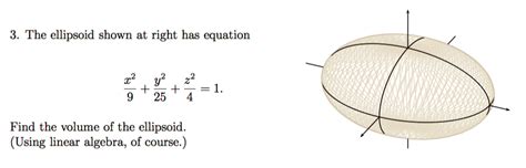 Solved The ellipsoid shown at right has equation x^2/9 + | Chegg.com