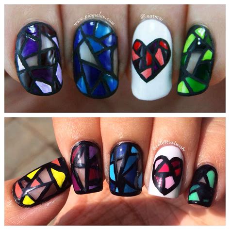 nail art stained glass 7