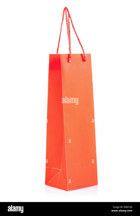 a red paper bag isolated Stock Photo - Alamy