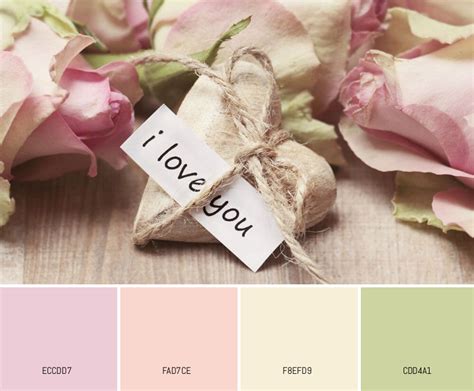 message  love pastel color palettes
