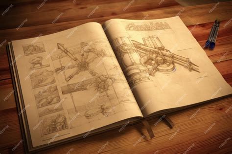 Premium AI Image | Leonardo da Vinci collection of his inventions ...