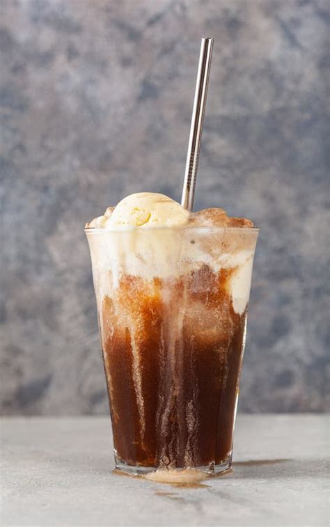 American Ice Cream Float with Cola Stock Photo - Image of refreshment ...