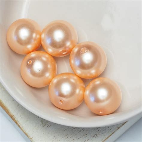 mm preciosa nacre  pearls peach   pcs