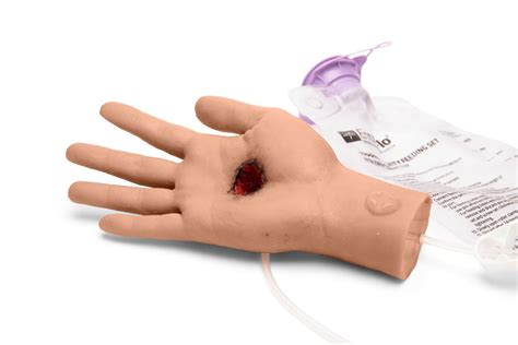 Large Adult Hand: Bleeding Wound-M-MMT-001-BL