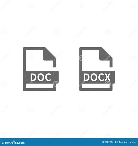 docx file format vector icon microsoft word files stock