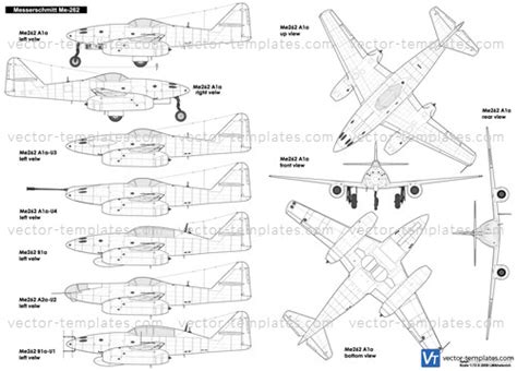 Templates - WW2 Airplanes - Messerschmitt - Messerschmitt Me 262