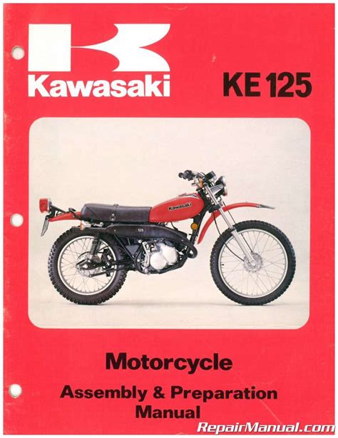 1979 Kawasaki KE125 A6 Motorcycle Assembly Preparation Manual