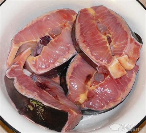 Рецепт: Шашлык из осетрины | на углях