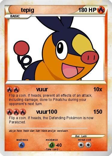 Pokémon tepig 733 733 - vuur - My Pokemon Card