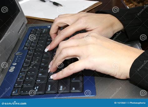 Typing Hands stock image. Image of hand, hands, manicured - 1610661
