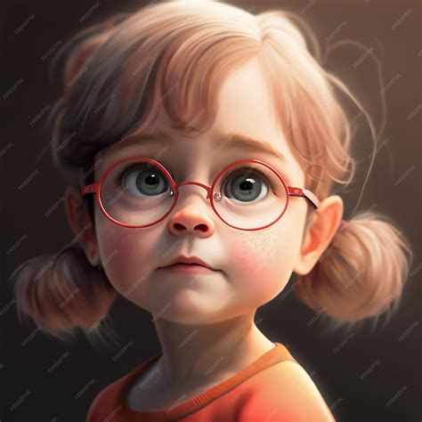 Premium AI Image | beautiful girl wearing glasses created using