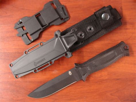 Gerber Strongarm Fixed Blade Knife- Black Fine Edge – Blade Master