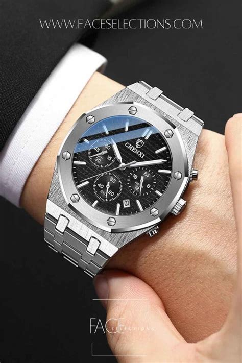 Mens Royal Stainless Steel Luxury Wristwatch – Face Selections