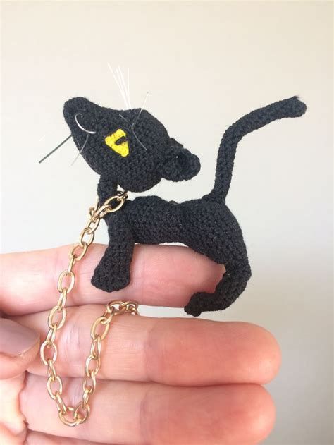 Чёрный кот | Амигуруми, Работы, Картины
