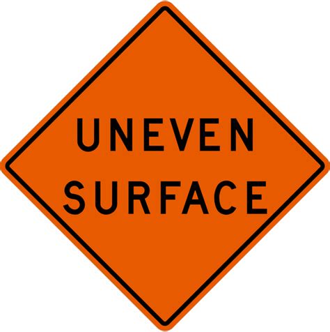 MW-86 Uneven Surface – Western Safety Sign