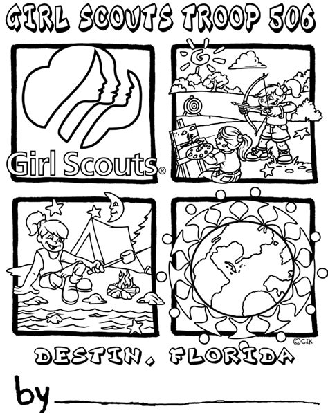 Girl Scout Brownies Coloring Pages - Coloring Home