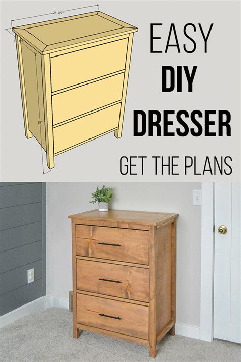 Easy 3 drawer diy dresser – Artofit