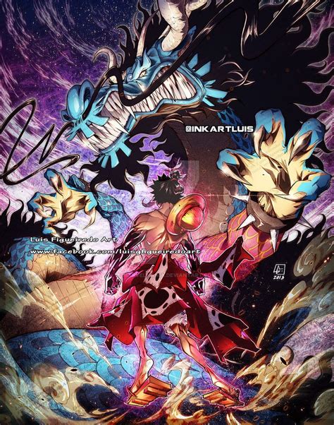 Kaido Dragon Transformation blue vs Luffy color co by https://www ...