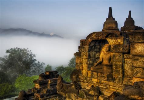 Mystical Sunrise at Borobudur - 4K Ultra HD Wallpaper