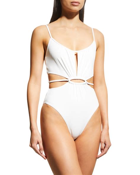 Cutout One Piece Swimsuit | Neiman Marcus