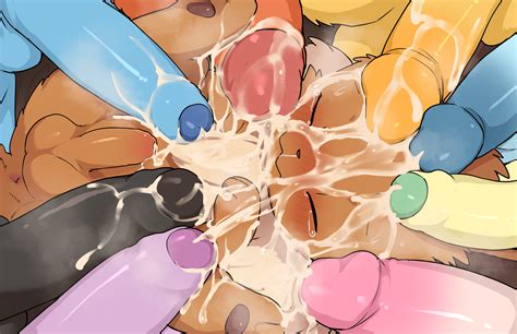 Rule 34 - all nine eeveelutions anus balls black body black fur black