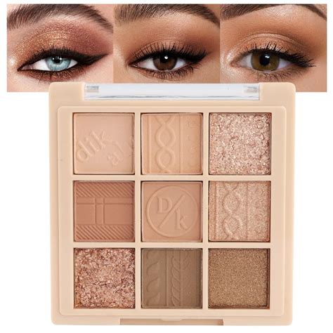 Paleta De Sombras Neutras - Paleta de sombras de ojos neutras de 9 colores, kit de sombra de ojos ...