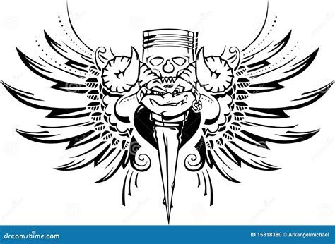 Tattoo biker stock vector. Illustration of abstract, elegant - 15318380