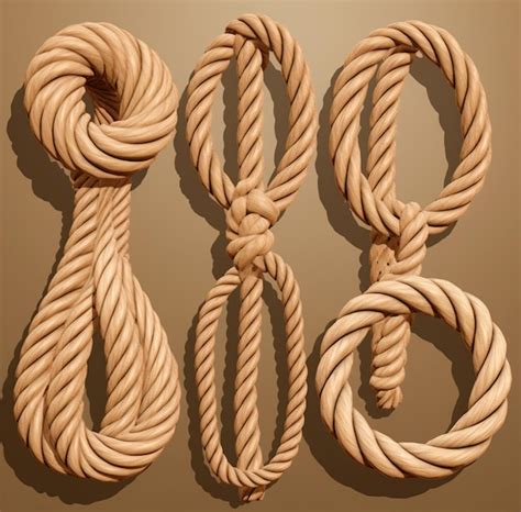 Premium AI Image | knotted rope design illustration collection