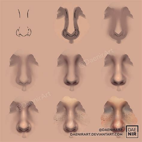 how to draw male nose