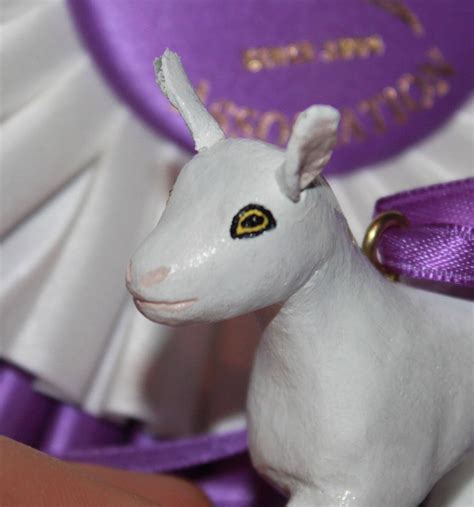 Sweet Saanen Baby Goat With Purple Ribbon Carved From Bass - Etsy