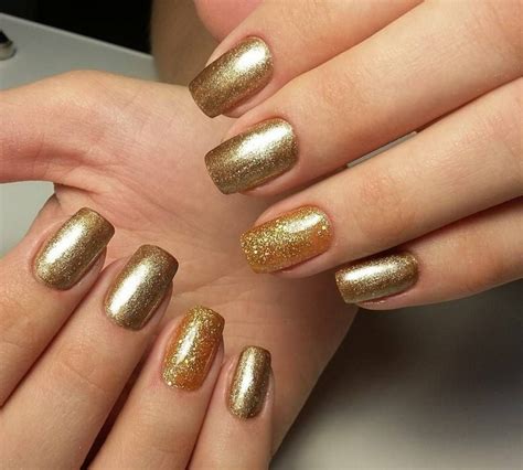 Дизайн Ногтей С Золотистый Цветом — Richnail.ru