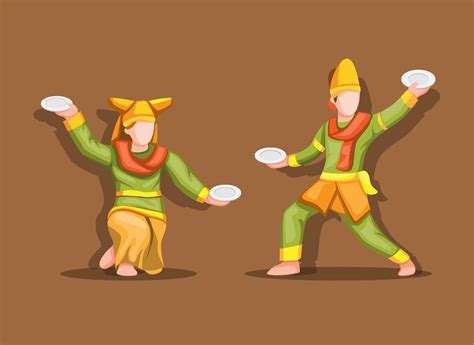 tarian piring aka plate dance  traditional dance   minangkabau