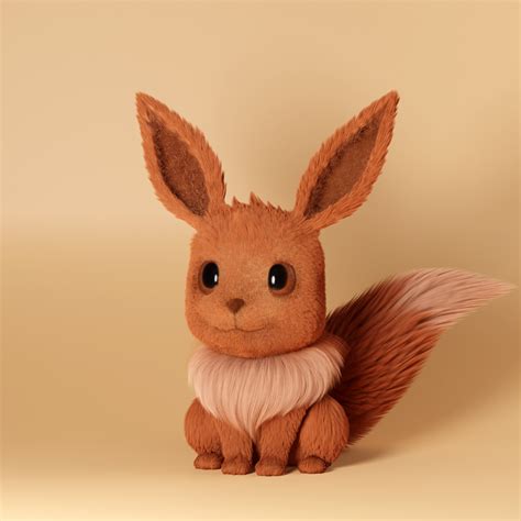 ArtStation - Cute Eevee Pokemon 3D Model