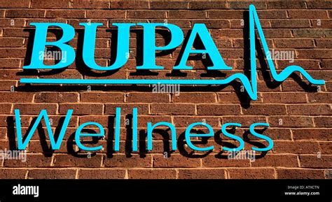 bupa wellness sign stock photo alamy