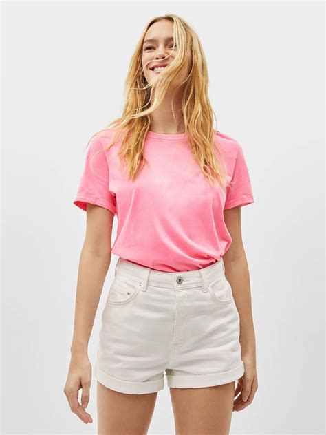 Футболка Bershka XAZ238354VLEJ M Ярко-розовая (DD8000005189603) – в ...