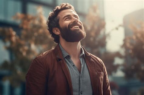 premium photo happy man portrait expressive  joyful lifestyle imagery