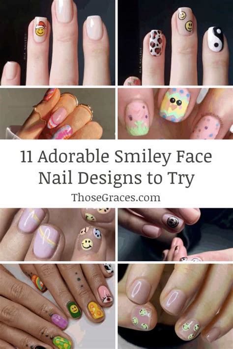 11 Smiley Face Nail Designs For Happiness - ThoseGraces.com